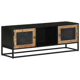 vidaXL TV Stand 110x30x40 cm massivt mangoträ och järn 353889