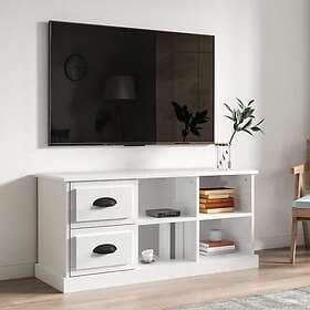 vidaXL TV Stand white high gloss 102x35.5x47.5 cm constructed wood 816178