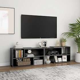vidaXL TV Stand grey high gloss 149x30x52 cm chipboard 808367
