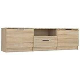vidaXL TV Stand sonoma-ek 140x35x40 cm konstruerat trä 811451