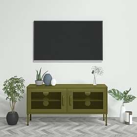 vidaXL TV Stand olivine green 105x35x50 cm steel