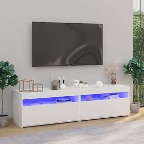vidaXL TV Standar med LED-belysning 2 st vit 75x35x40 cm 804392
