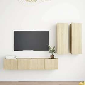 vidaXL TV Stand 4 Piece Sonoma Oak Chipboard