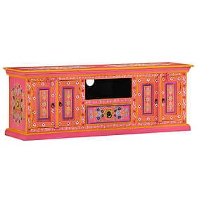 vidaXL TV Stand rosa 110x30x40 cm massivt mangoträ 353907