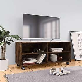 vidaXL TV Stand med hjul rökfärgad ek 90x35x35 cm konstruerat trä 815258