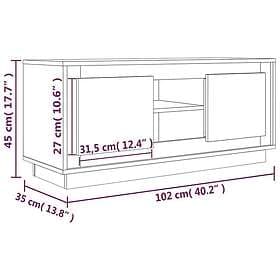 vidaXL TV Stand 102x35x45 cm engineered wood