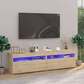 vidaXL TV Standar med LED-belysning 2 st sonoma-ek 75x35x40 cm 804398