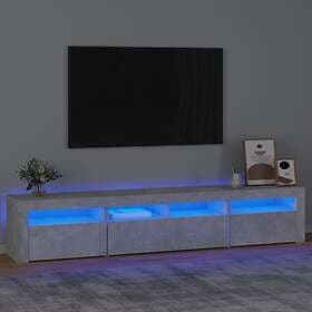 vidaXL 3152733 TV Stand 210x35x40 cm concrete grey with LED lighting