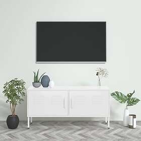 vidaXL TV Stand vit 105x35x50 cm stål 336233