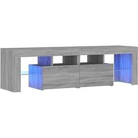 vidaXL TV Stand med LED-belysning grå sonoma 140x36.5x40 cm 822642