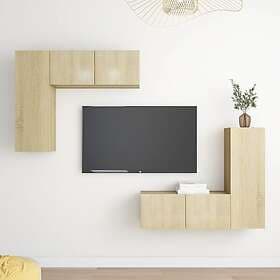 vidaXL TV Stand 4 Piece Sonoma Oak Chipboard 3079004