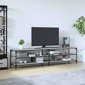 vidaXL TV Stand grå sonoma 200x30x50 cm konstruerat trä och metall 826762