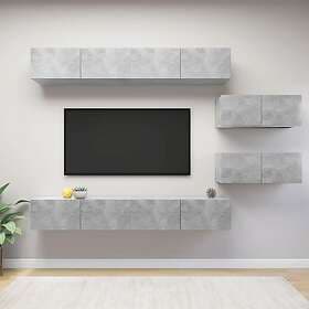 vidaXL TV-Lift TV Stand 6 Piece Set Concrete Grey Engineered Wood 3079148
