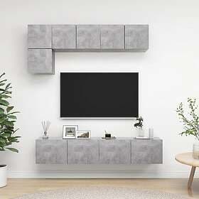 vidaXL TV Stand 5 Piece Set Concrete Grey Engineered Wood 3079113