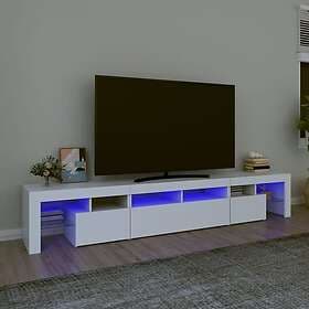 vidaXL TV Stand med LED-belysning vit 230x36.5x40 cm 3152786