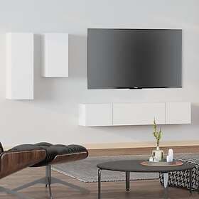 vidaXL TV Stand 4 delar vit konstruerat trä 3114622