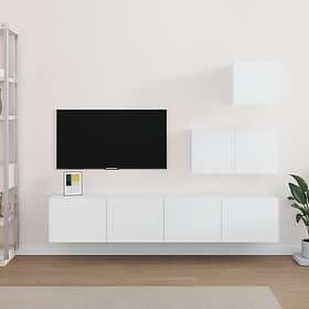 vidaXL TV Stand 4 delar vit konstruerat trä 3114638