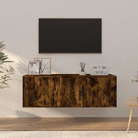 vidaXL TV Stand 2 delar rökfärgad ek konstruerat trä 3188411