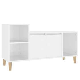 vidaXL TV Stand 100x35x55 cm white high gloss constructed wood