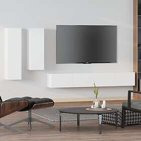 vidaXL TV Stand 4 delar vit konstruerat trä 3114630