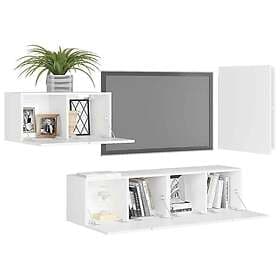 vidaXL 3078677 TV Stand 4 pcs white engineered wood