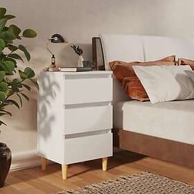 vidaXL Nightstand White 40x35x69cm 805887
