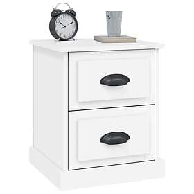 vidaXL Sängbord 2 st vit 39x39x47.5 cm konstruerat trä 816145