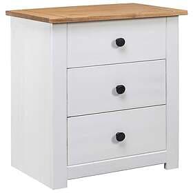 vidaXL Nightstand White 46x40x57cm Pine Panama 282654