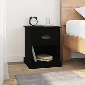 vidaXL Sängbord 2 st svart 39x39x47.5 cm konstruerat trä 816131