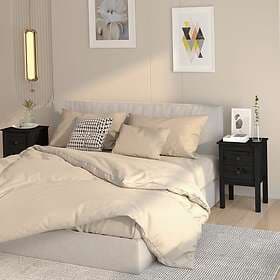vidaXL Sängbord 2 st svart 40x35x61.5 cm massiv furu 813698