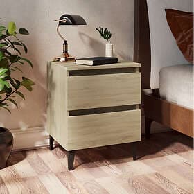 vidaXL Sängbord sonoma-ek 40x35x50 cm konstruerat trä 805875