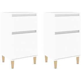 vidaXL Nightstand White 40x35x70cm 819693