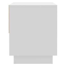 vidaXL Sängbord vit 45x34x44 cm konstruerat trä 809512