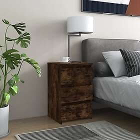 vidaXL Sängbord 2 st rökfärgad ek 40x35x62.5 cm konstruerat trä 815172