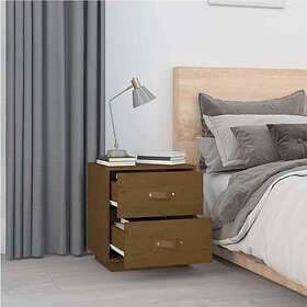 vidaXL Sängbord honungsbrun 40x34x45 cm massiv furu 818331