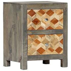 vidaXL Nightstand Grey 40x30x50cm Solid Mango Wood 282734