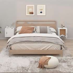 vidaXL Nightstand White High Gloss 50x30x47cm