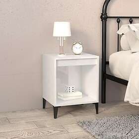 vidaXL Nightstand White High Gloss 40x35x50cm