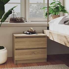 vidaXL Nightstand Sonoma Oak 50x39x43.5cm Engineered Wood 806199