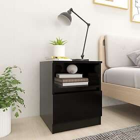 vidaXL Nightstand Black 40x40x50cm Engineered Wood 806160