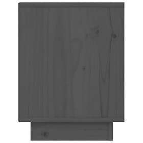 vidaXL Sängbord 2 st grå 40x30x40 cm massiv furu 813340