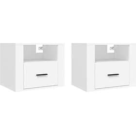 vidaXL Väggmonterade sängbord 2 st vit 50x36x40 cm 816881