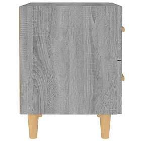 vidaXL Sängbord grå sonoma 40x35x47.5 cm 817287