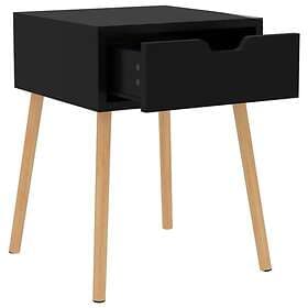vidaXL Nightstand Black High Gloss 40x40x56cm Chipboard 326809