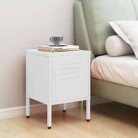 vidaXL Nightstand White 35x35x51cm Steel 336215