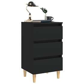 vidaXL Nightstand Black 40x35x69cm 805889