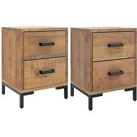 vidaXL Nightstand 2 pcs 36x30x45cm Solid Pine 3120338