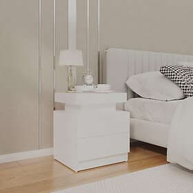 vidaXL Nightstand White 45x35x52cm Chipboard 326849
