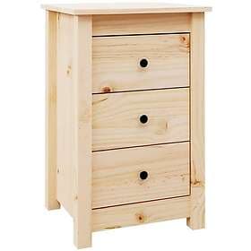 vidaXL Sängbord 40x35x61.5 cm massiv furu 813699