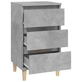 vidaXL Sängbord betonggrå 40x35x70 cm konstruerat trä 819664